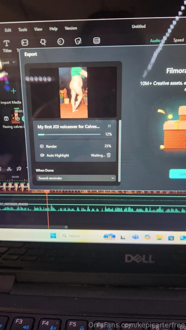 I just finished my first joi voiceover on a calf flexing video you 