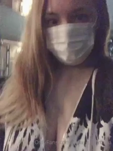 Boobs exposed outside the night
