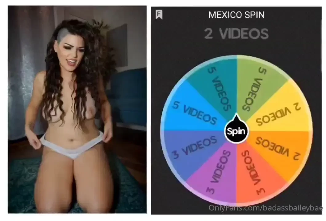 badassbaileybae1 - Lets play spin the wheel every spin wins verification video saying 