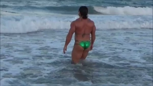 Another in the green bikini beach video for throwback thursday to when
