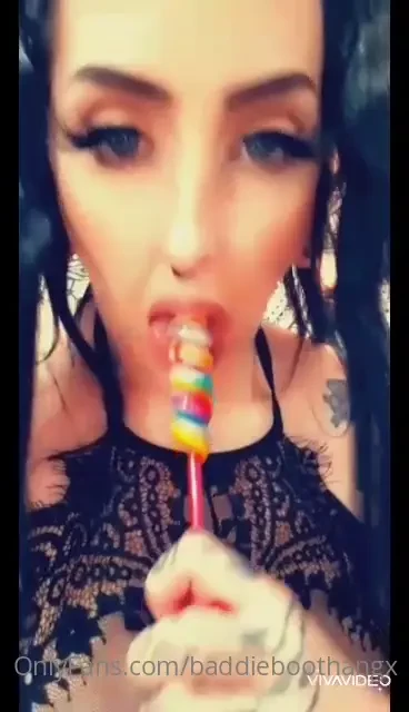 Pov of me sucking on my lolly 1 min fetishes sucking saliva deep 