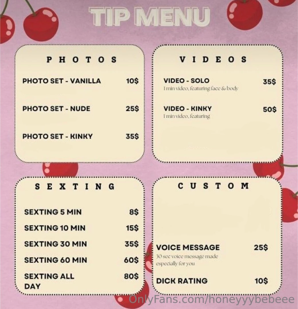 Tip menu part 1 