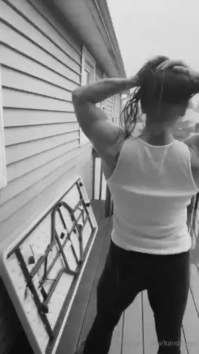 Nothing wrong with playing in the rain i had to take my shirt off 