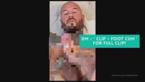 Foot cum - watch my perfect feet stroke his big hard cock until he part 3