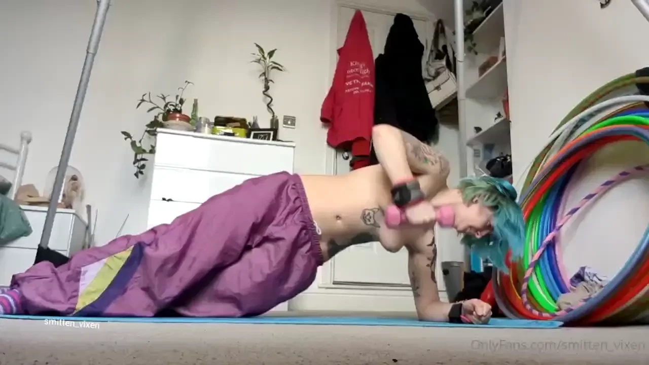 Shoulder exercises and stretches topless of course 