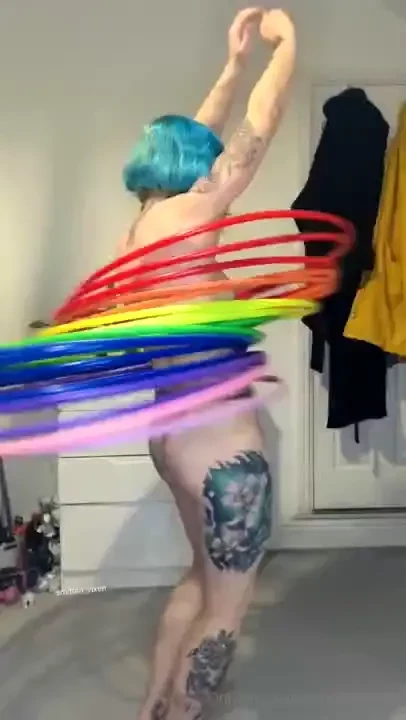 My weekend craft project - i made a hula hoop slinky it s like 20 