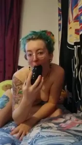 Sucking on my big black toy so big i can t fit it all in