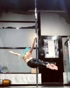 And a little pole dance for you this evening too