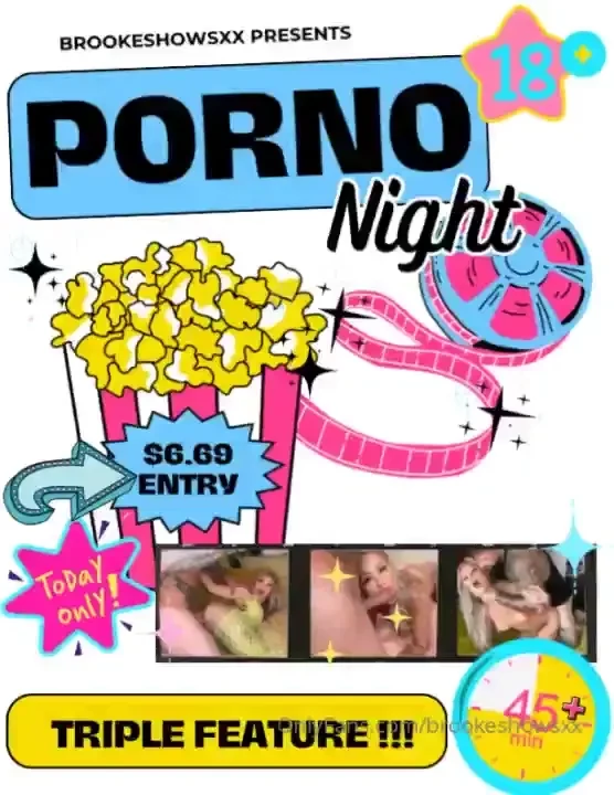 Porno night - triple feature 3 full length fuck films for the price of 