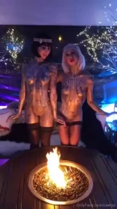 Warming up by the fire with chelseathepale last night
