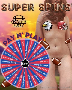 Spin my super wheel if you re a real fan of football and meeee cum