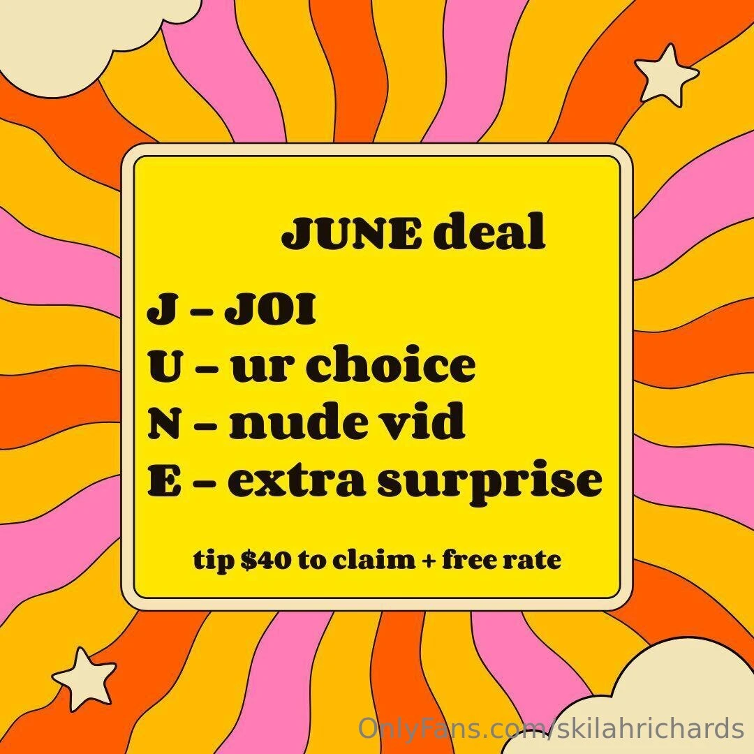 Happy june jerk off instructions ur choice of content nude vid bundle 