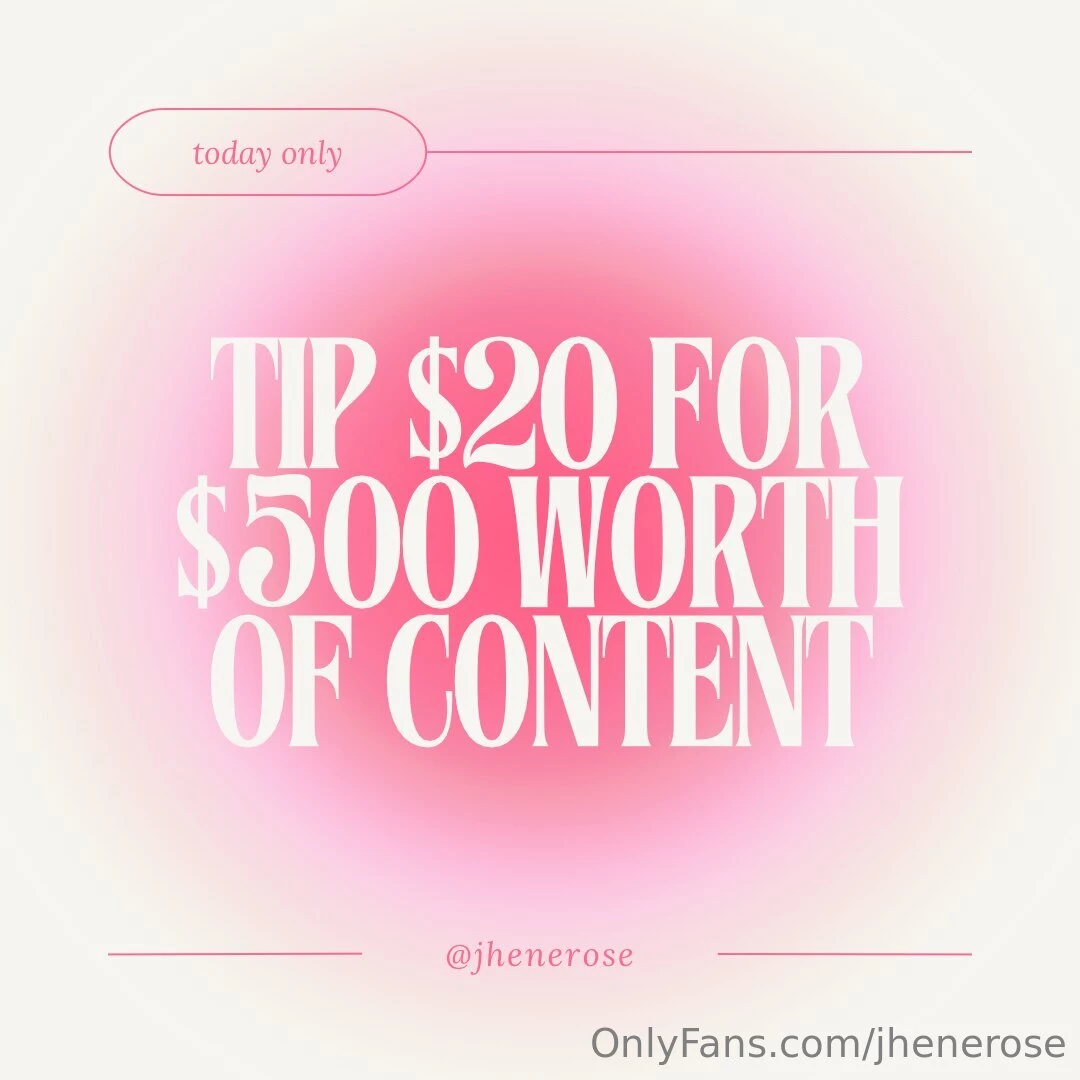 Tip 20 for 500 worth of content now 