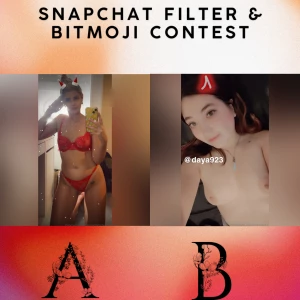 Snapchat filter amp bitmoji contest round 1 5 tip from fans or part 4