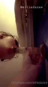 Drooly babie i stuck it to my window and there were people walking by