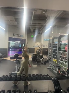 Do i look good in my new gym outside daddy part 1