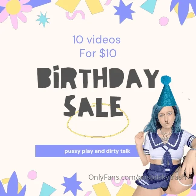 Birthday month sale 10 videos for 10 jois stripping huge toys blowjobs 