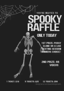 Halloween raffle today only let s get this fucking halloween party