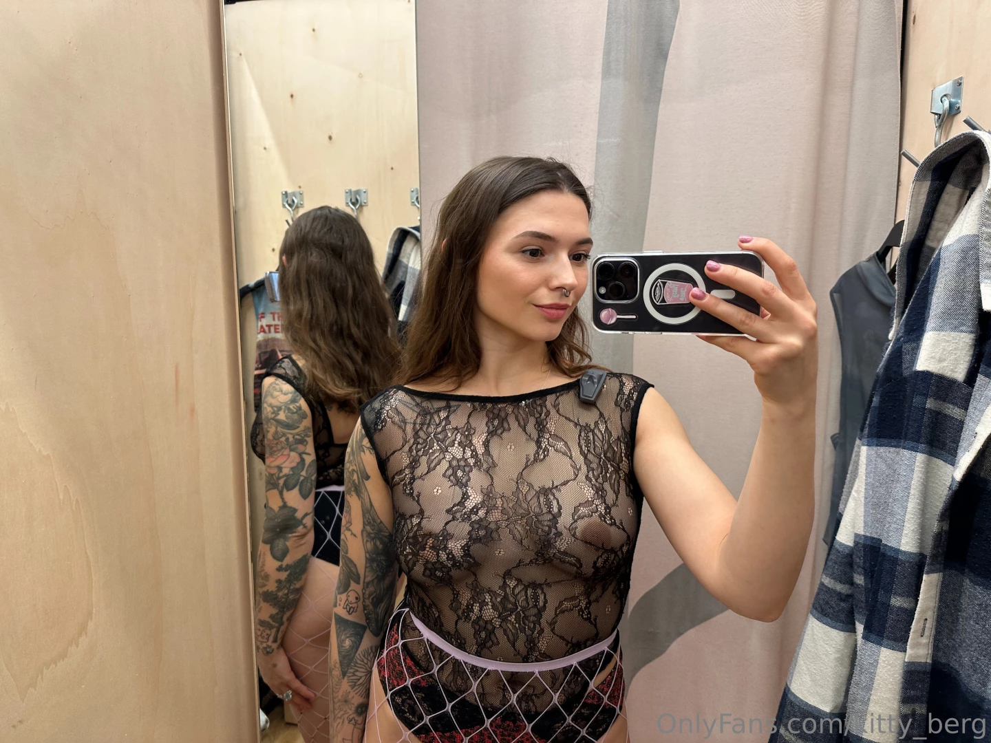 Black lace top is always a great idea 