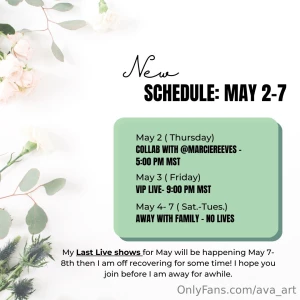 Amended schedule i had some changes to this weeks schedule so i