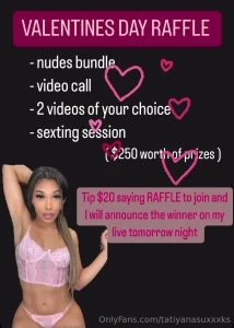 Wettest valentines live tip 20 to enter raffle to spend the night part 1