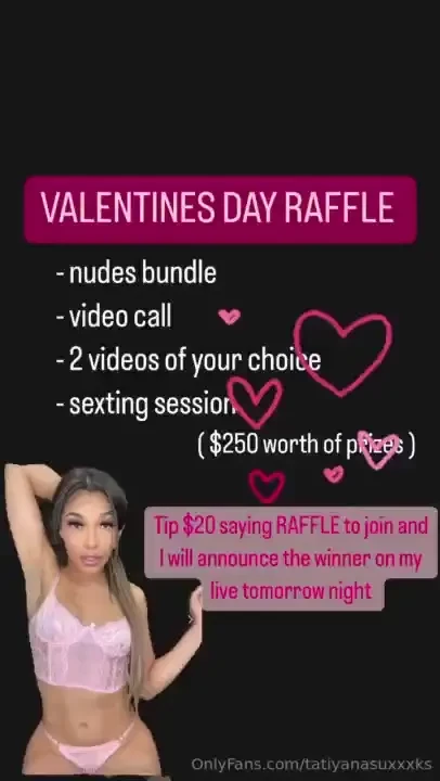 Valentines day raffle this huge bundle is worth 250 can enter your 