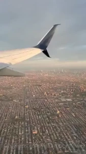 An early morning flight from ny to my mountain home