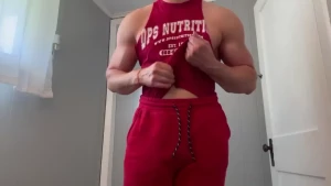 Getting a pump in at home on my rest day