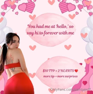 This is me showing you the true value of my appreciation and affection