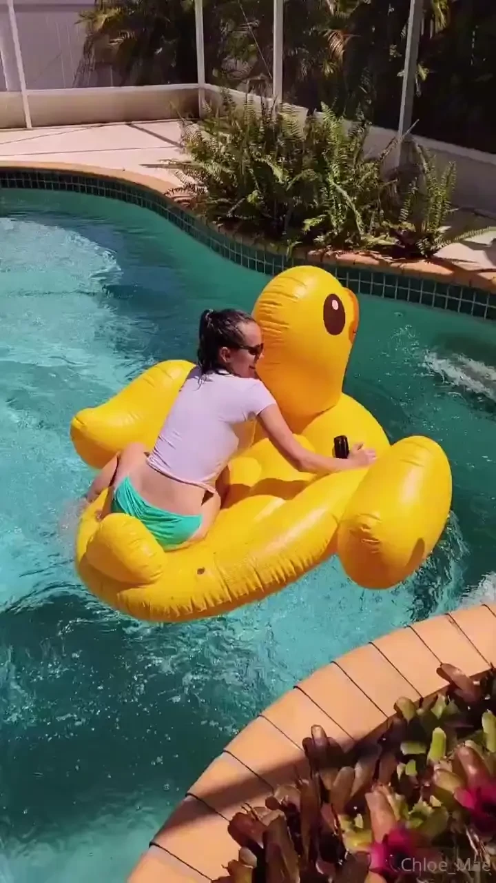 Jumping on the duck 