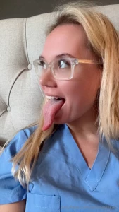 This nurse swallows