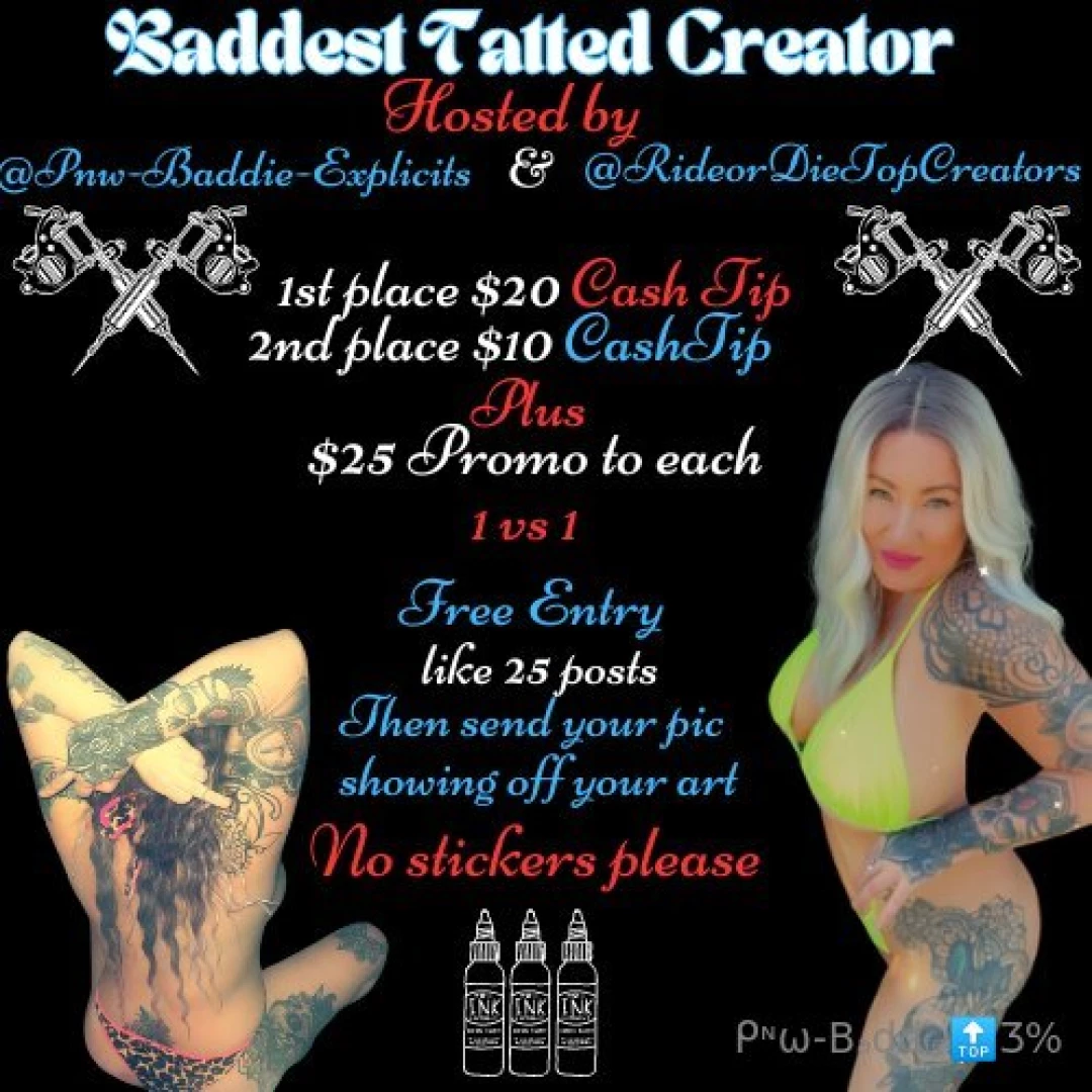 30 cash best tatted creator who will be the baddest tatted creator 