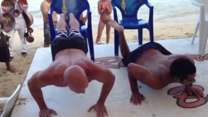 Winning a push up contest