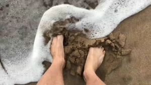 Toes in the sand short video