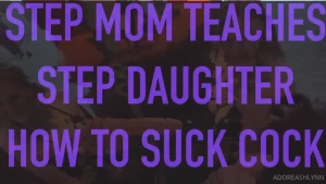 Step mommy teaches step daughter how to suck cock with veronicablake