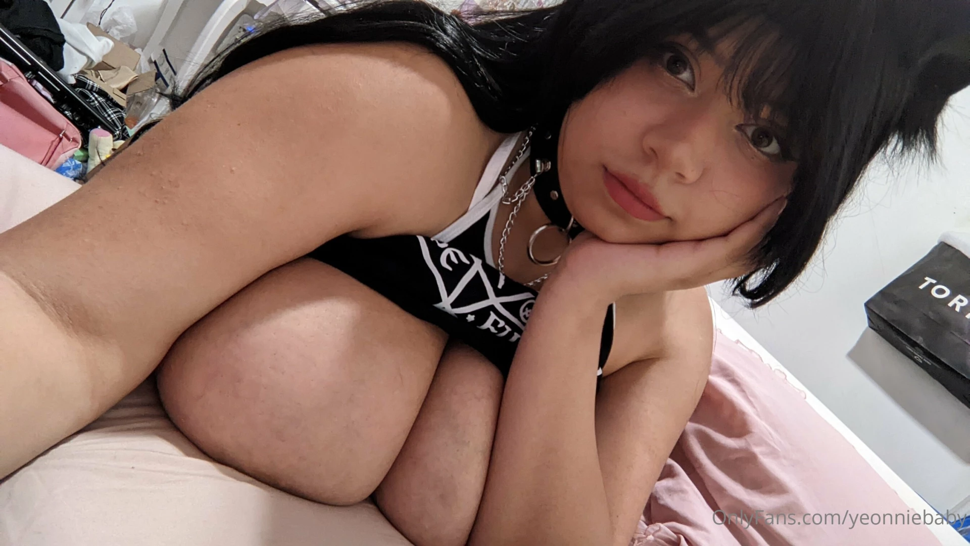 Some pics in a cute new shirt that matched my undies my room is like 