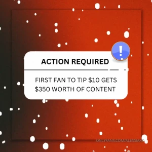 First fan to tip 10 gets 350 worth of content right now part 1