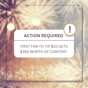 First fan to tip 10 gets 350 worth of content right now part 2