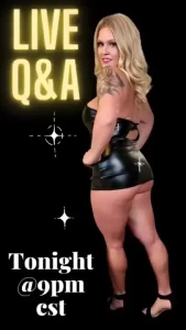 Live q amp a session tonight june 16th at 9pm cst on my onlyfans vip
