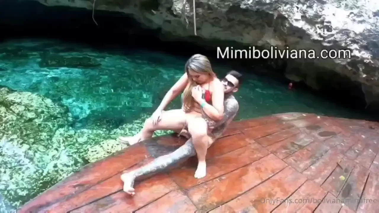 Squirting all over the cenote in tulum this video is free if you 