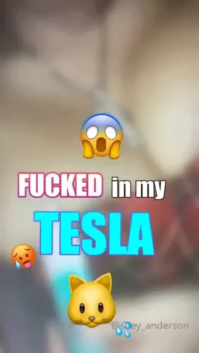 Fucked myself in my moving tesla my own outfit got me feeling horny on 