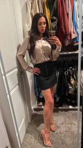 I bet you can t guess what i was wearing under this nice outfit wanna