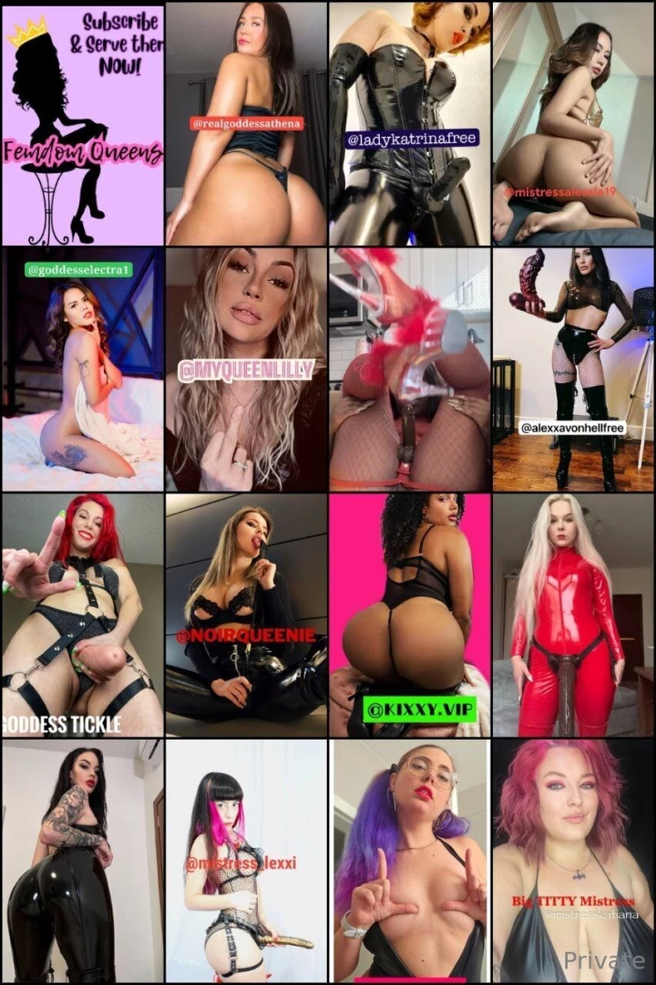 Top femdom queens await you sub amp serve them now 6h advert part 4 