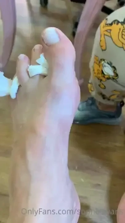 Foot fetish friends getting my feet pretty tell me in my dms what you 