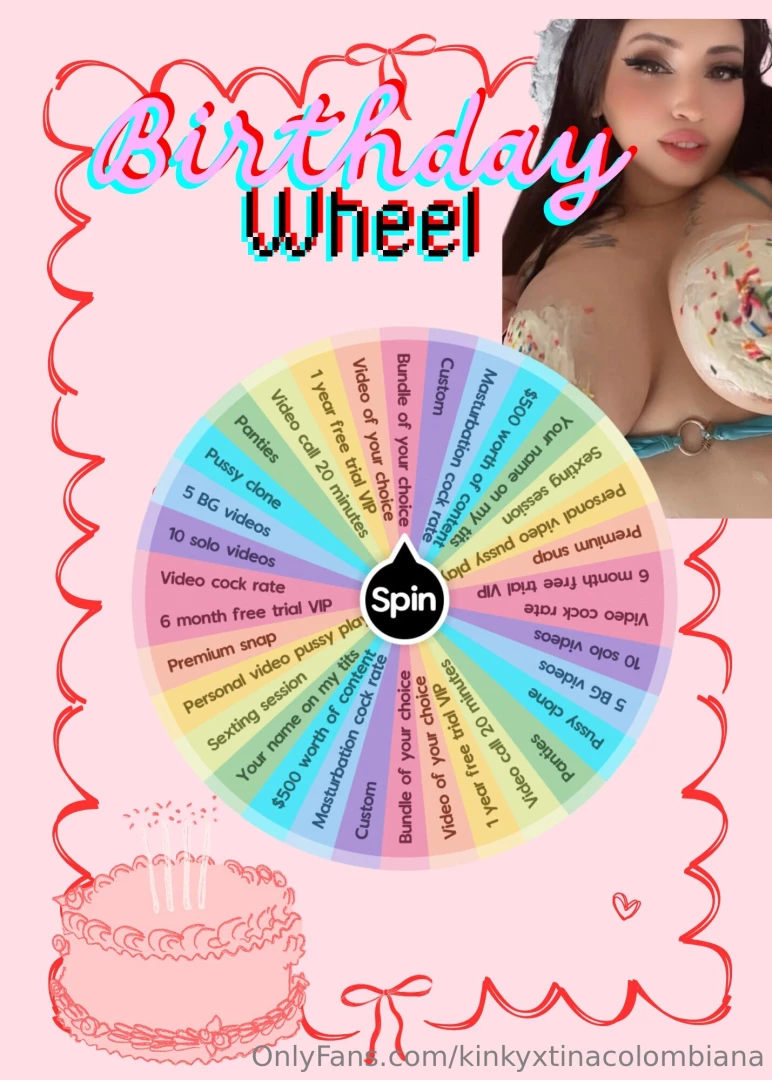 Spin my birthday wheel spoil me for my birthday amp i ll spoil you tip 
