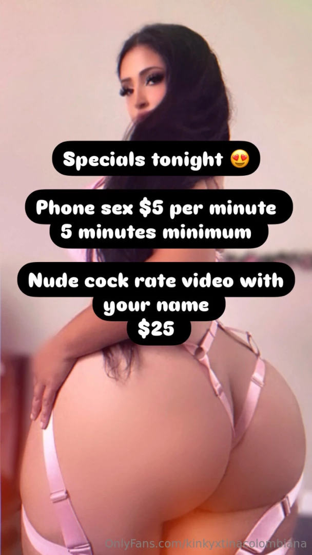 Specials for tonight 