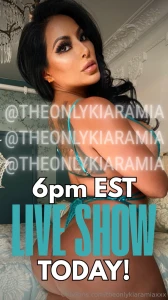 Live in one hour only on theonlykiaramia you must be subscribed to
