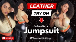 New new new fashion nova leather jumpsuit try on https youtu be