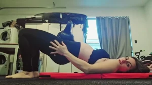 I was working out in my garage but got carried away by showing off my