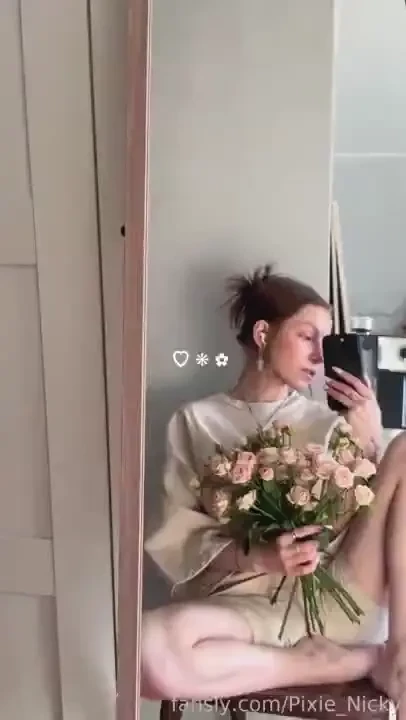 When a girl is given flowers she opens herself like a delicate bud 